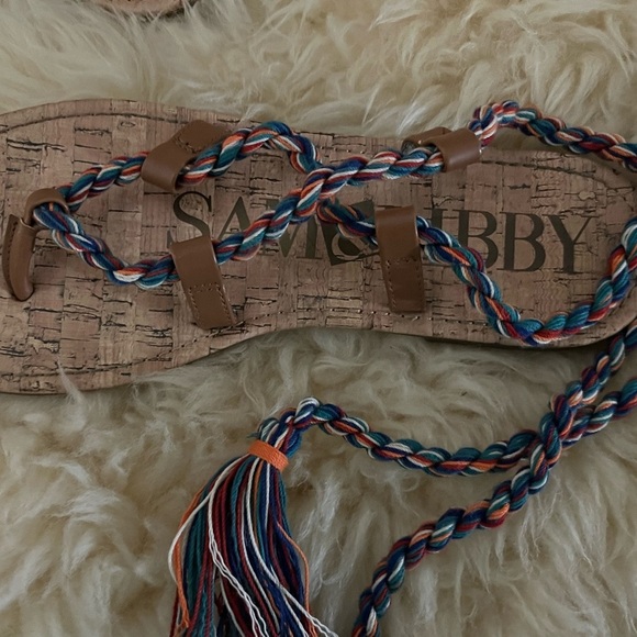 Sam & Libby Boho Braided Wrap Fringe Gladiator Sandals - Picture 7 of 8
